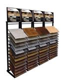 Metal Waterfall Hardwood Flooring Display Racks Vinyl Tile Stands